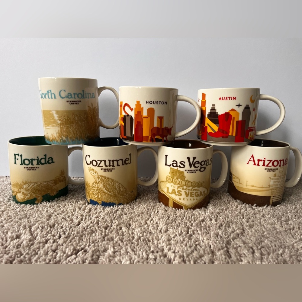 MUST SELL!  7 MUGS/$50 Starbucks Ceramic Mug Collection. Never used.